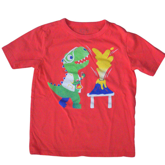 Camiseta de dinosaurio científico de The Children's Place para niños pequeños, color naranja, talla 5