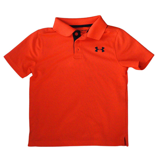 Polo naranja de Under Armour para niños, talla XS