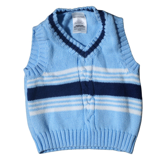 100% Cotton Baby Vest - Blue - Boy Size Newborn