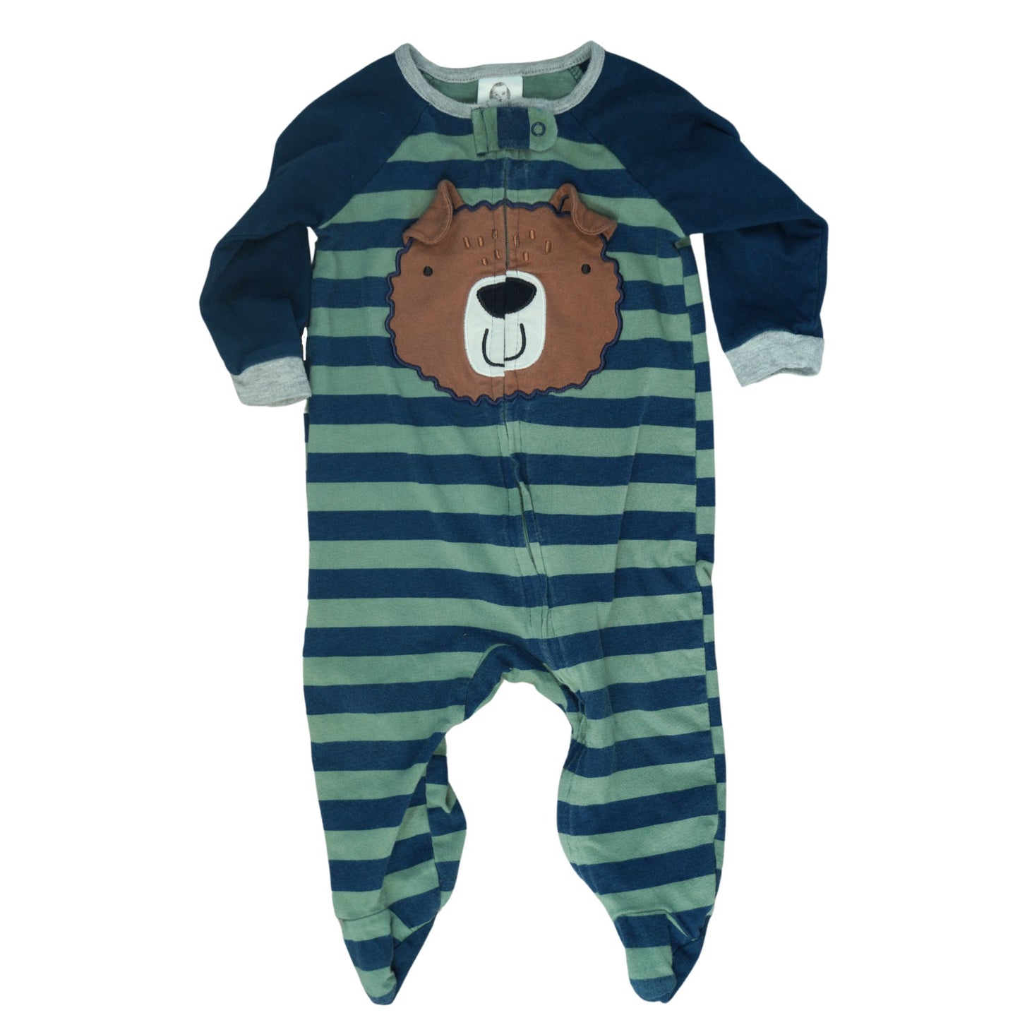 Baby Gerber - Pijama azul y verde con pies - Cachorro - Niño 3-6m