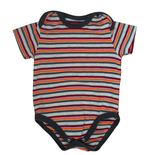 Baby Rene Rofe - Gray, Red, and Orange Onsie - Boy 3-6m