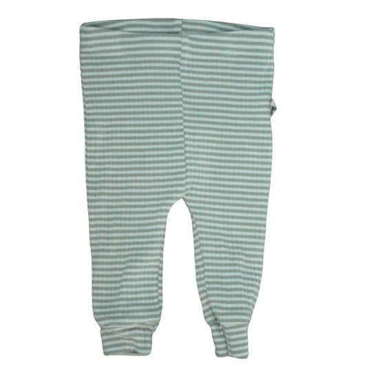 Baby Rabbit + Bear -  White and Green Stripes Pants - Boy 3-6m