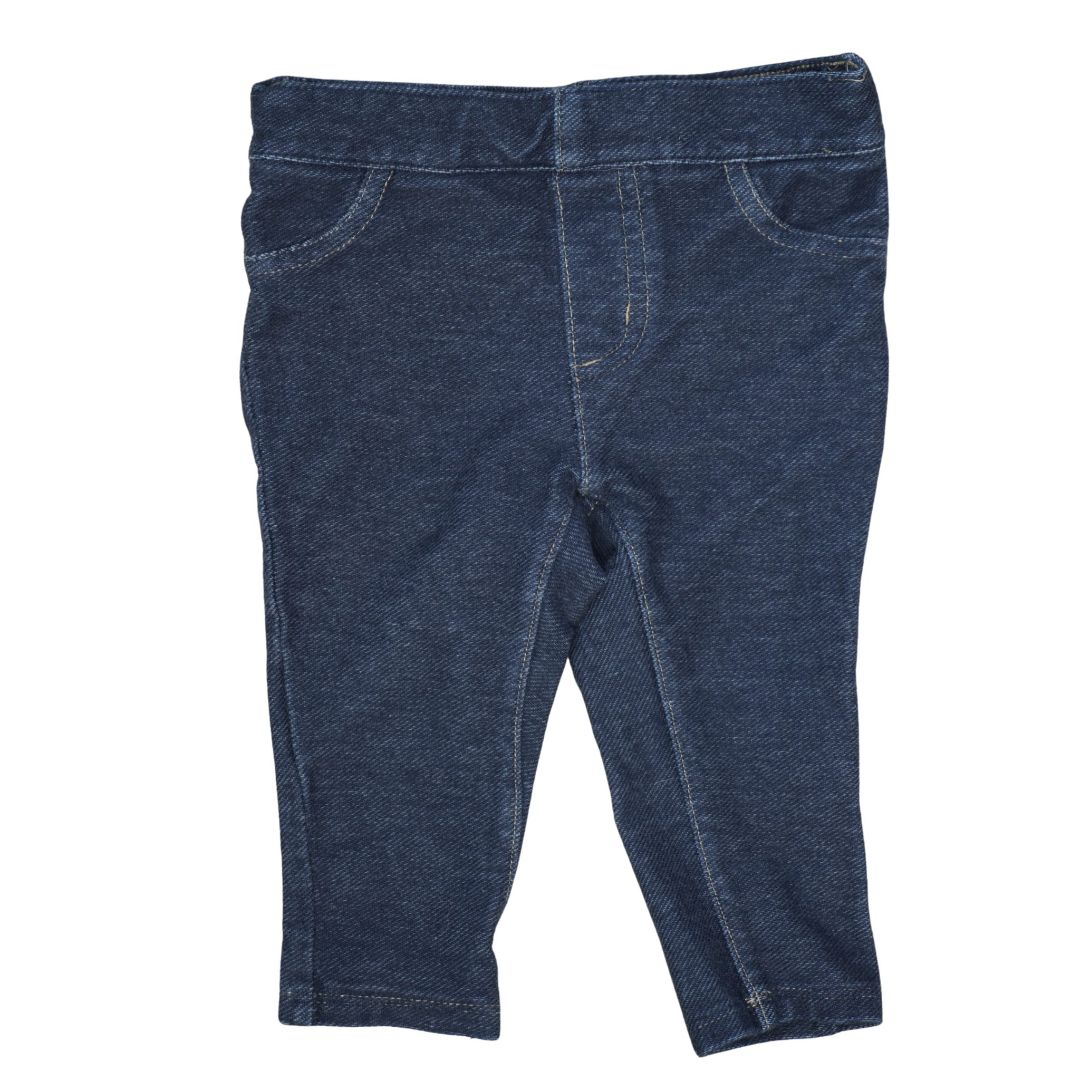 Pantalones de mezclilla sintética sin cierres Gymboree en azul bebé, 6-12 m