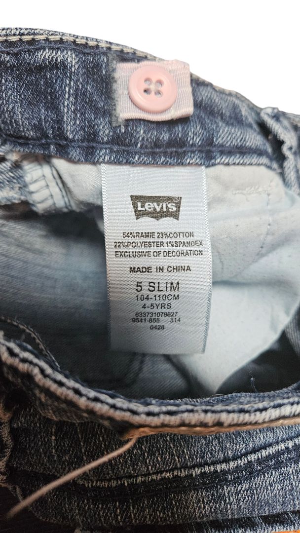 Levi's - Vaqueros acampanados de mezclilla azul, 5