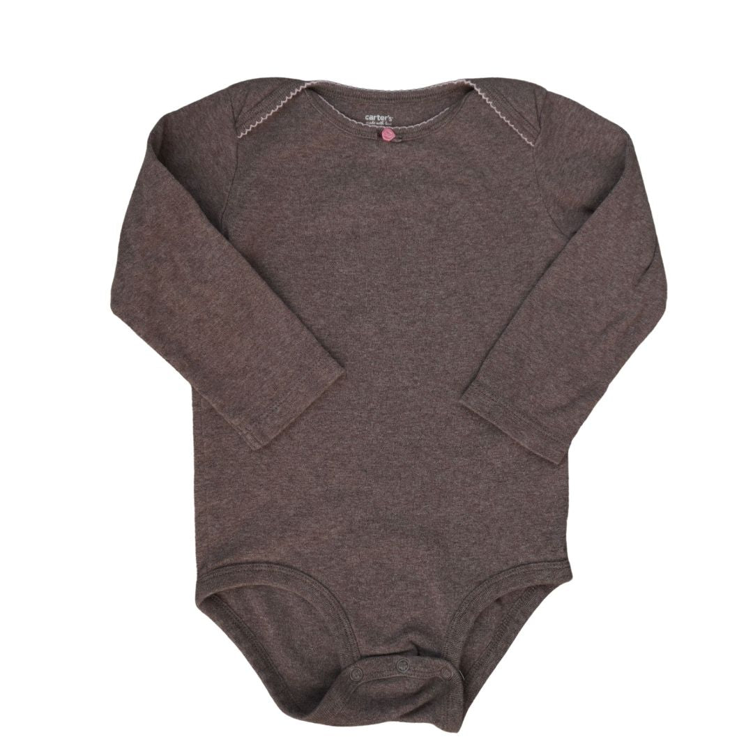 Body de manga larga para bebé Carter's Gray, 24 m