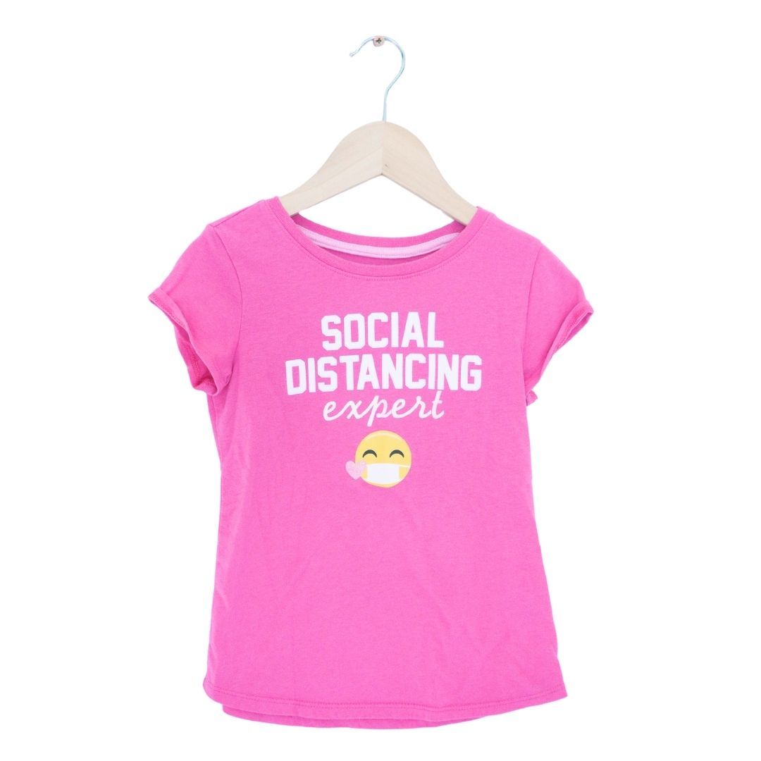 Pink Wonder "Social Distancing Expert" Girl's T-Shirt, 6