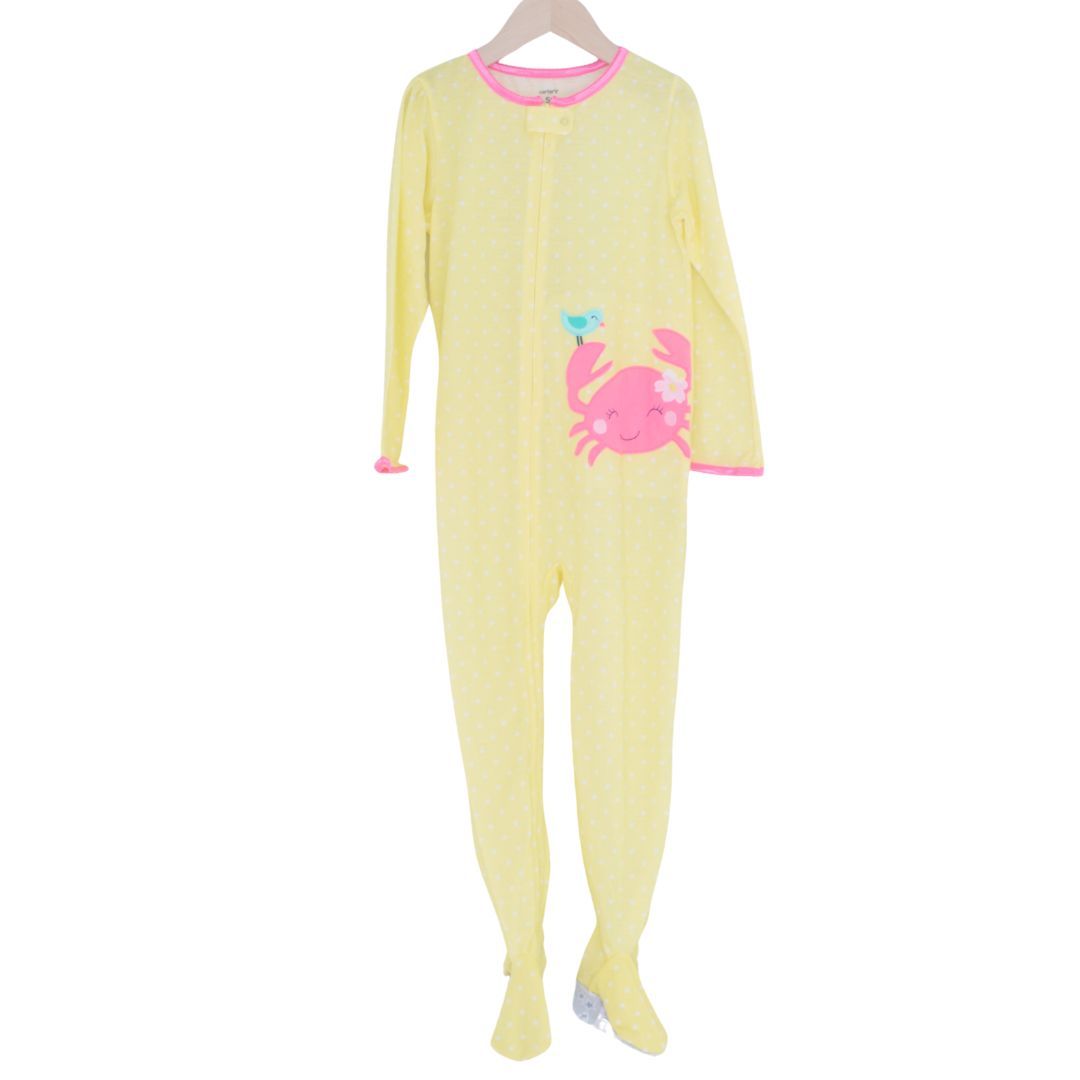 Carter's - Pijama con patas de cangrejo amarillas, 5T