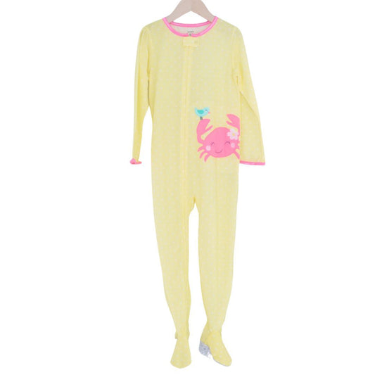 Carter's - Pijama con patas de cangrejo amarillas, 5T