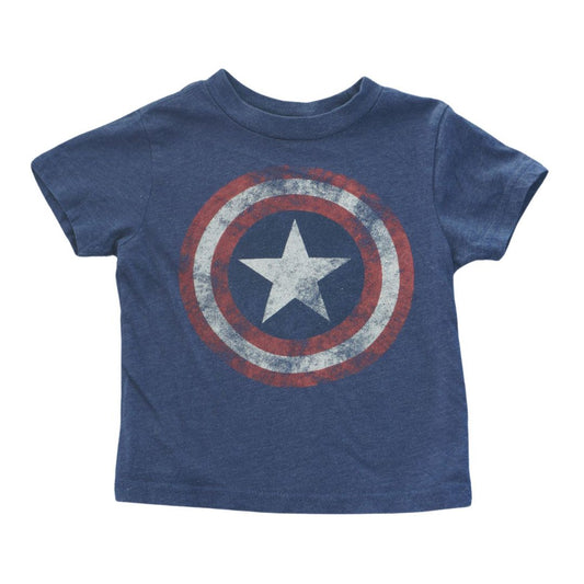 Toddler Blue Marvel Captain America T-Shirt, 2T