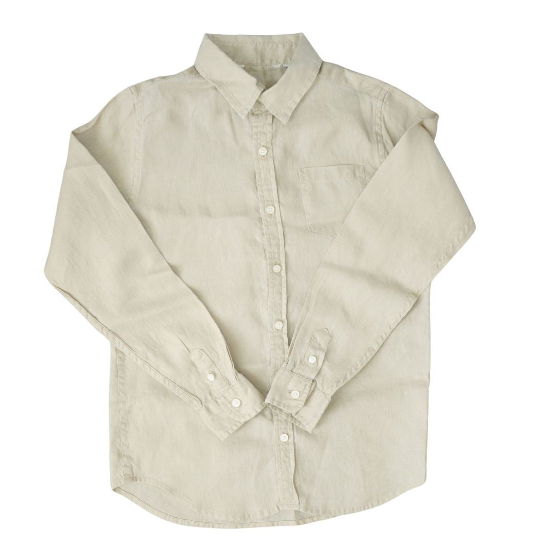 Kid's Khaki Janie and Jack Button-up Shirt, 10