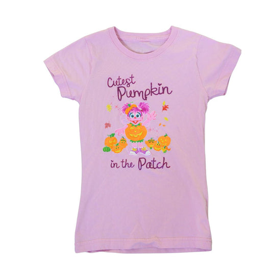 Kid's Pink Sesame Place Abby and Pumpkins, L