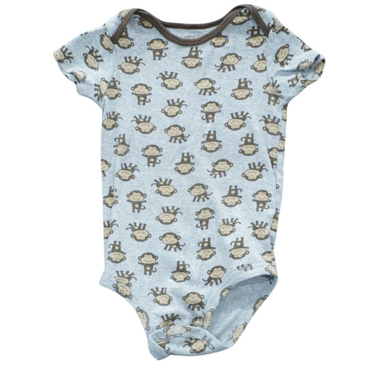 Toddler Gray Carter's Monkeys Bodysuit, 24 m