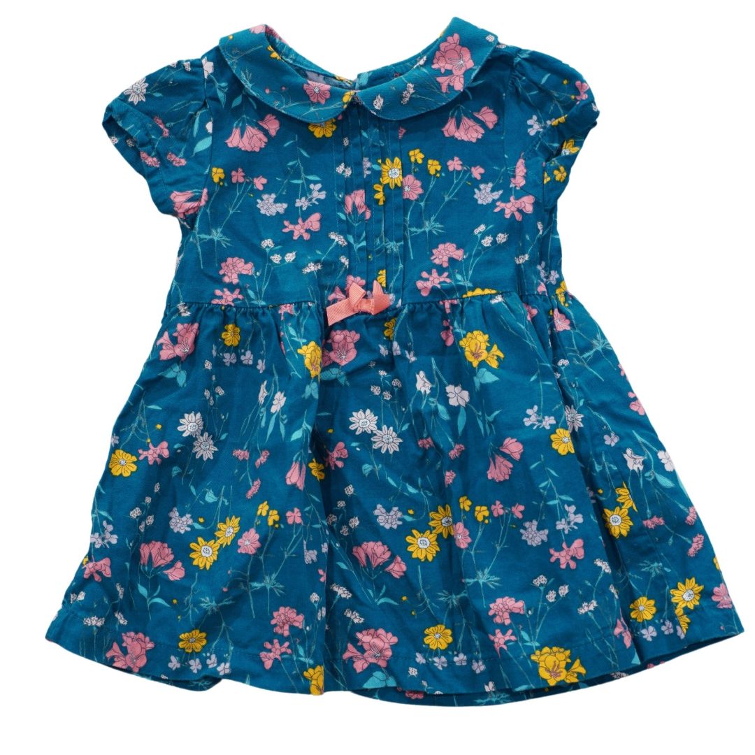 Vestido floral con cuello Just One You en azul, 12 m