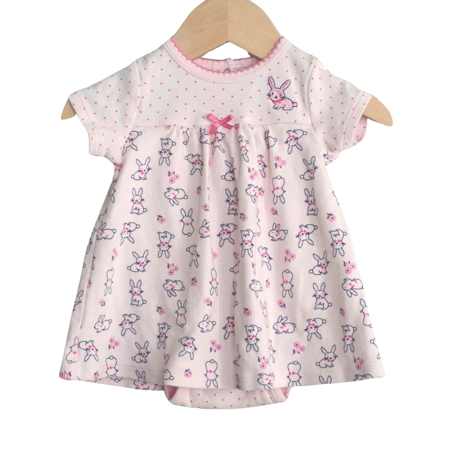 Baby Little me - Pink Bunny Dress - Baby Girl 6m