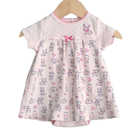 Baby Little Me - Vestido de conejito rosa - Niña 6 meses