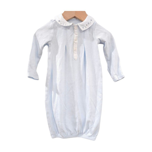 Edgehill Collection - Blue Collared Nightgown, 0-6 m