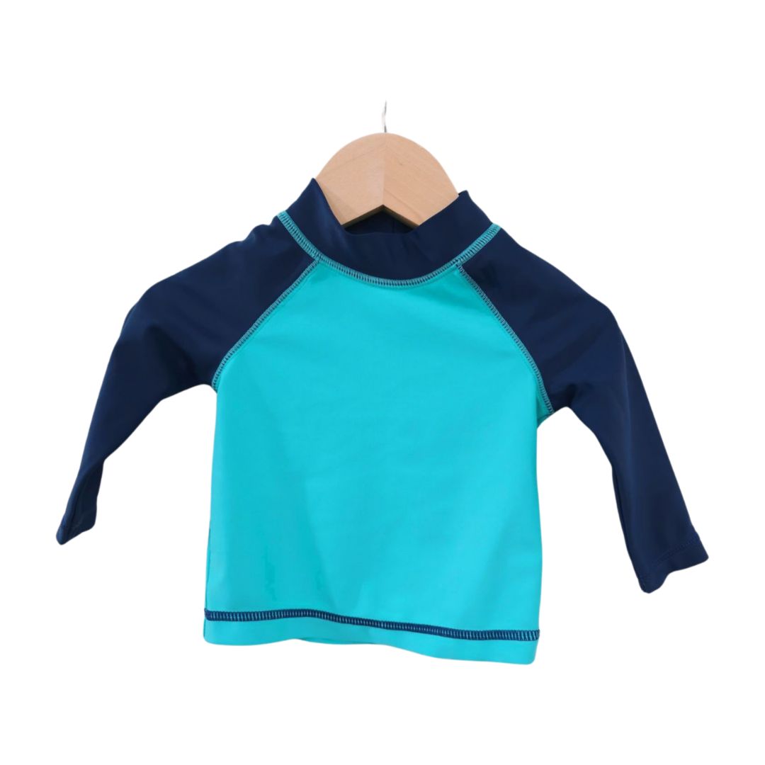 Carter's - Traje de baño y rashguard azul, 3 m