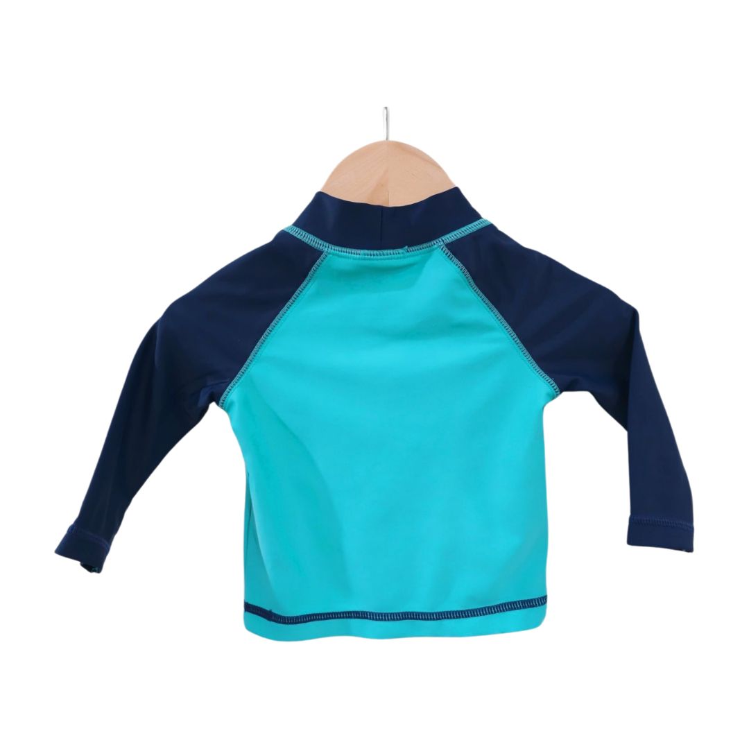 Carter's - Traje de baño y rashguard azul, 3 m