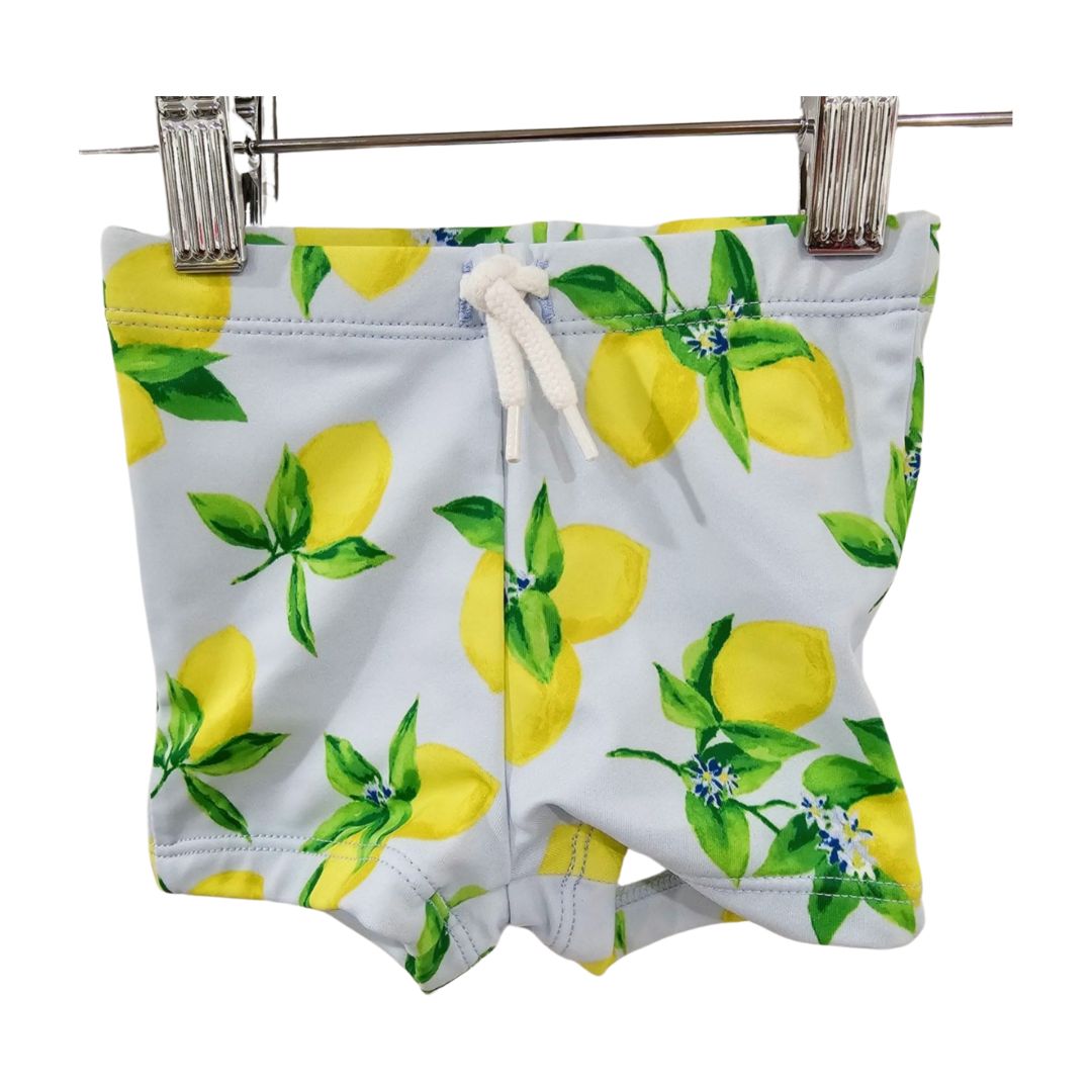 Janie and Jack - Blue Lemons Swim Trunks, 3-6 m