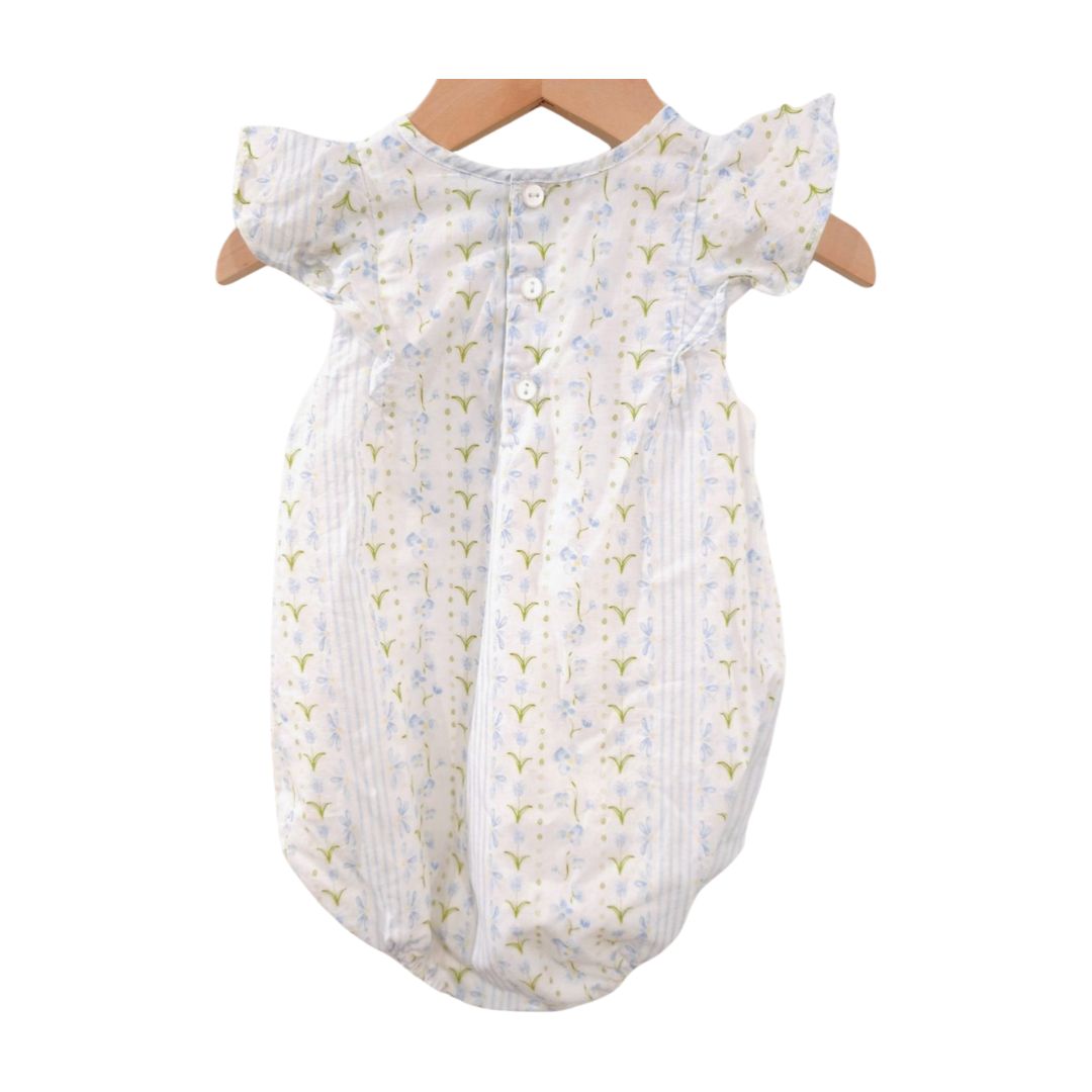 Edgehill Collection - White Floral Romper, 18 m