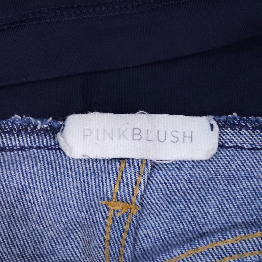 PinkBlush - Blue Distressed Maternity Flare Jeans, 28