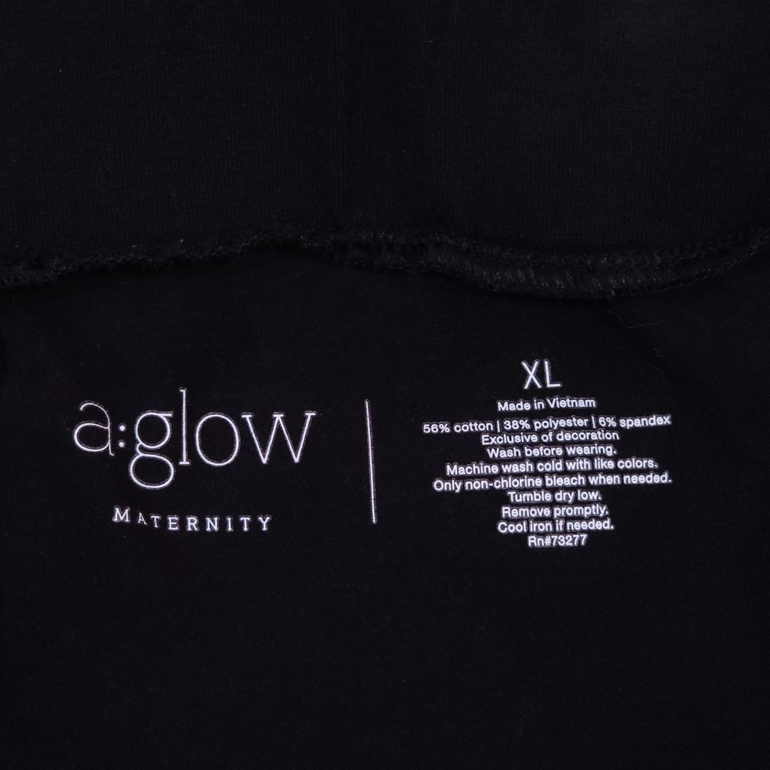 A Glow - Black Maternity Leggings, XL