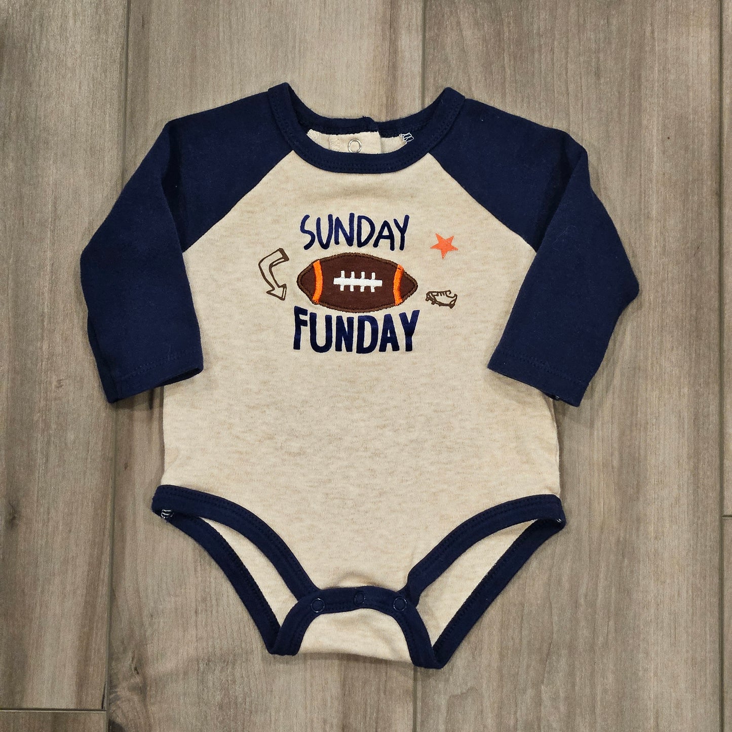 Baby Essentials - Blue Sunday Funday Football Bodysuit and Pants Set - Boy 6m