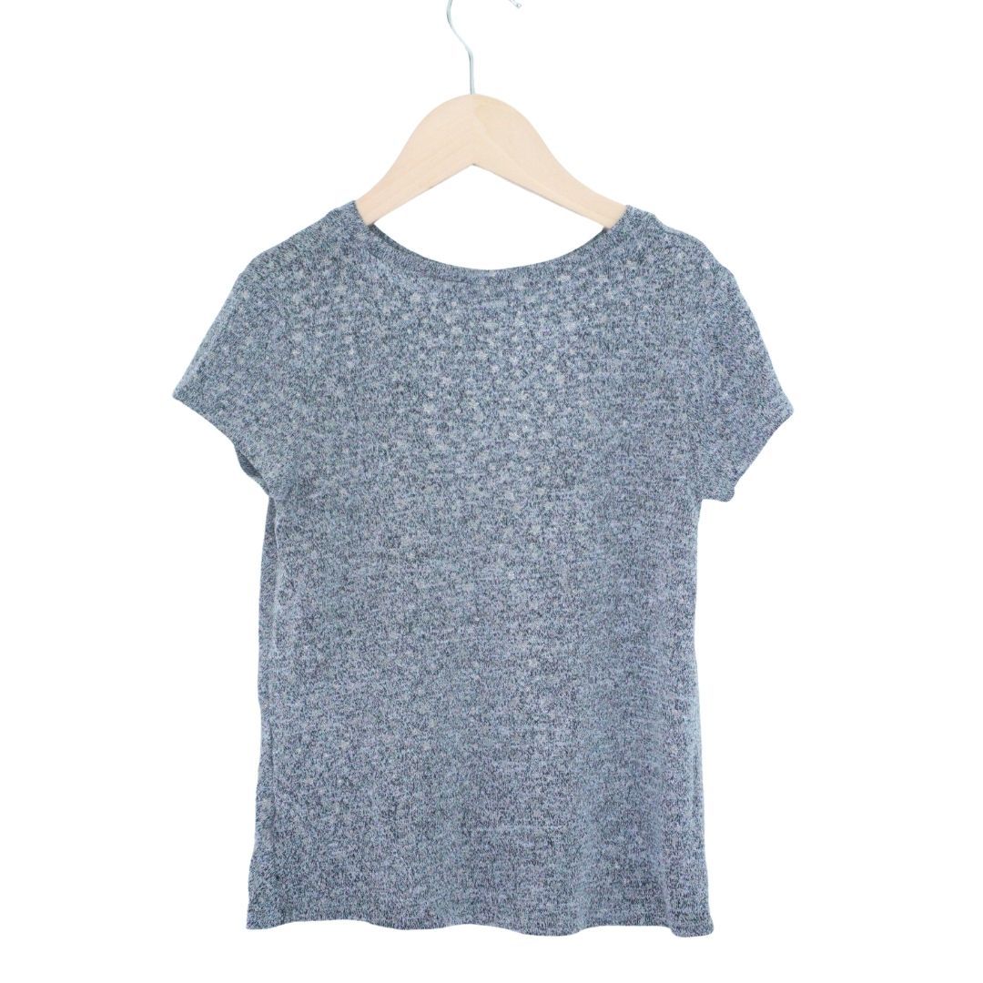 Gray More Than Magic Sparkly Girl's Twist Shirt, 6