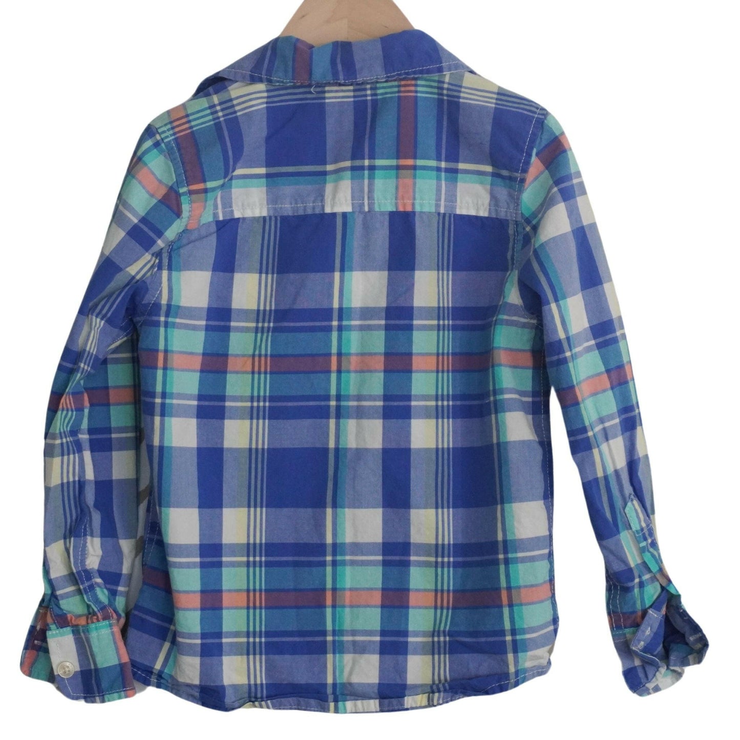 Kid's Oshkosh - Blue plaid - Button up Long Sleeve - Boy 6