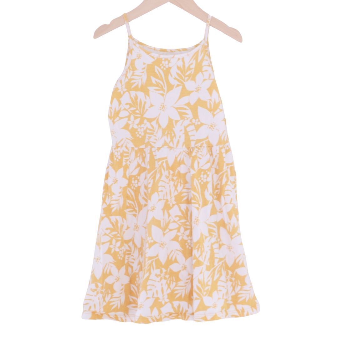 Jumping Beans - Yellow Floral Spaghetti Strap Dress, 5