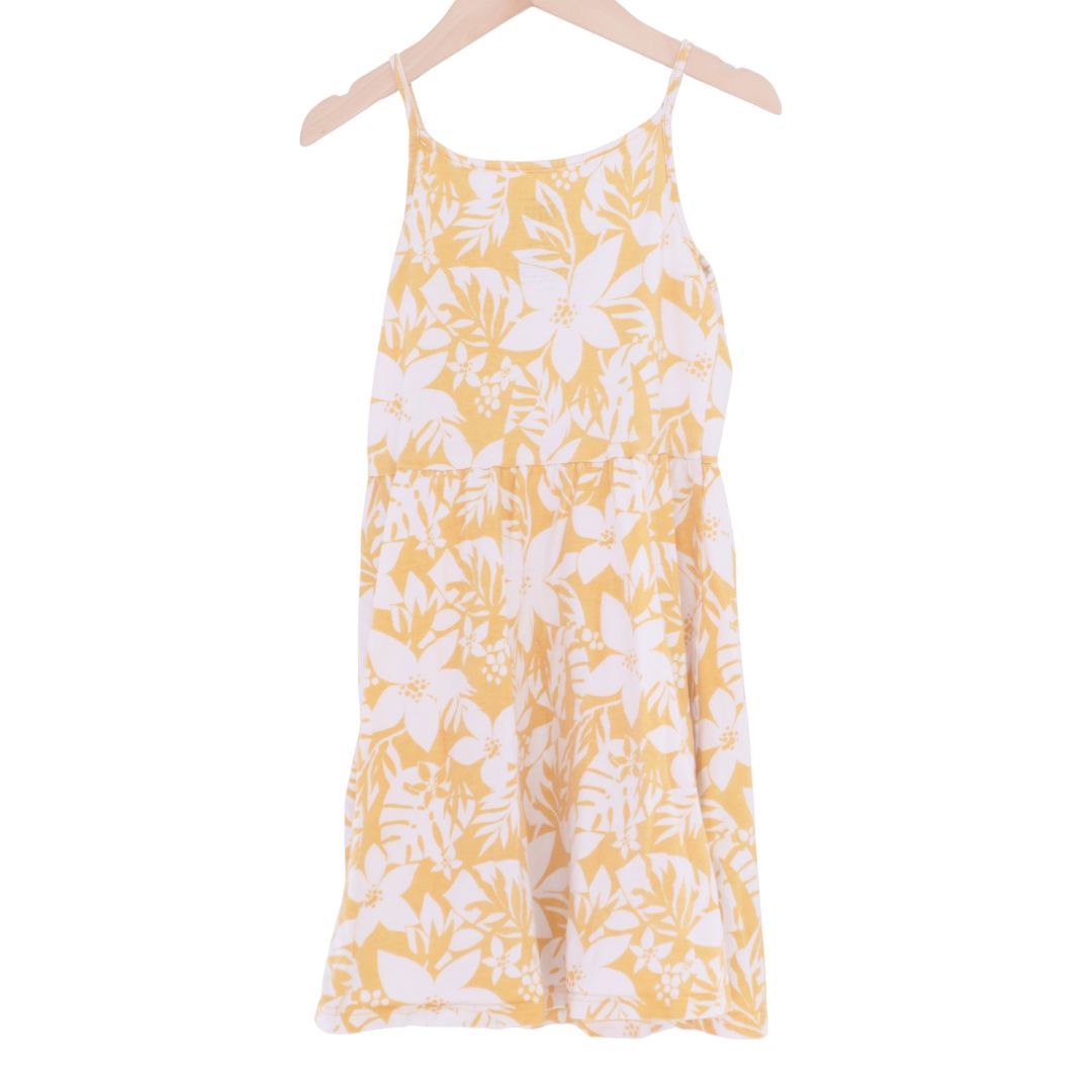 Jumping Beans - Yellow Floral Spaghetti Strap Dress, 5