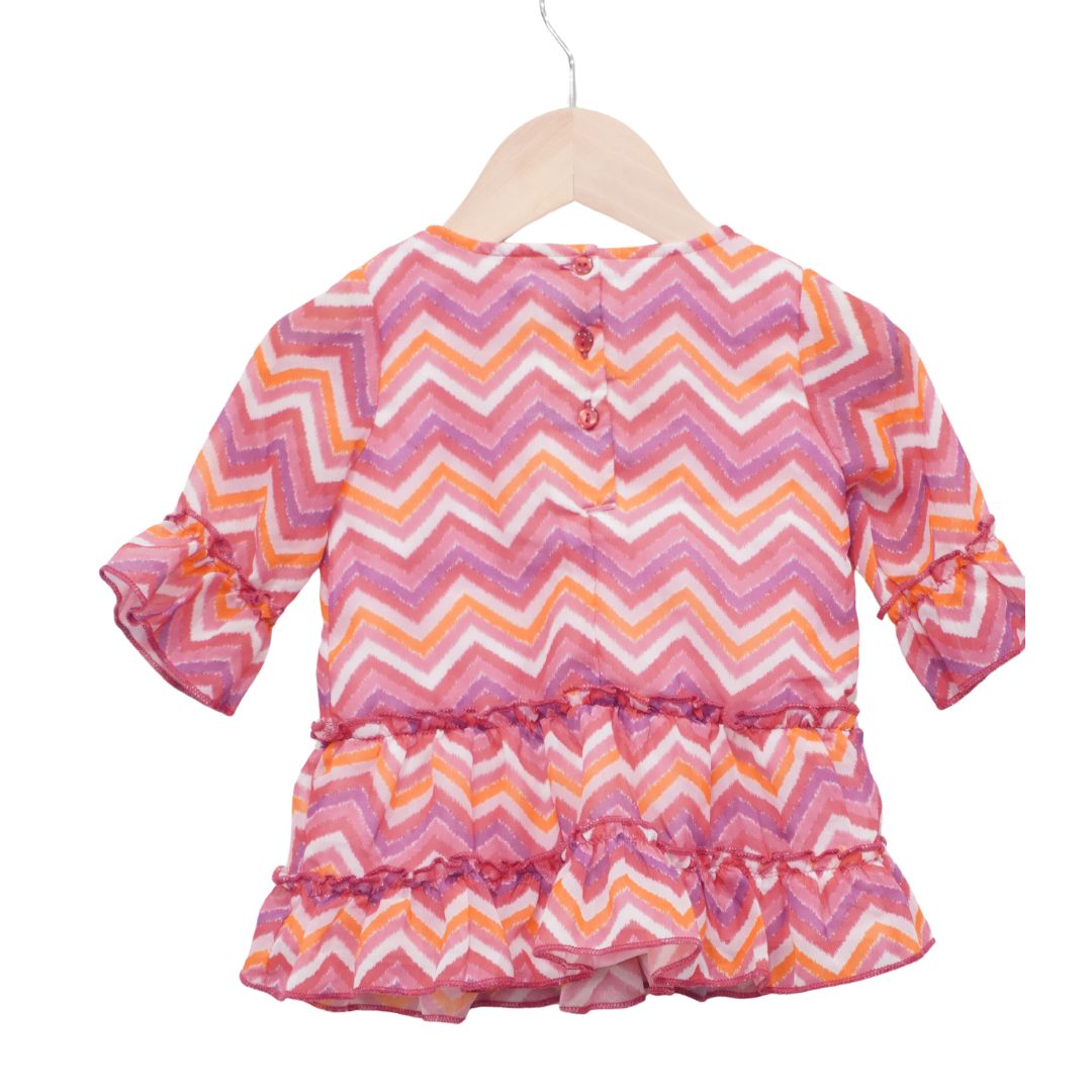 Camisa Chevron Rosa, 9 m