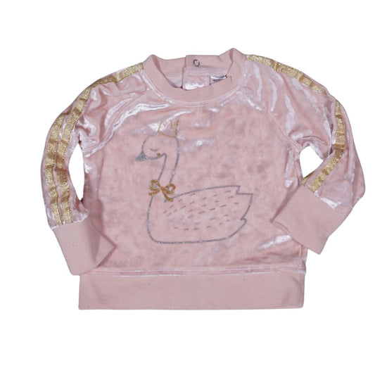 Baby Pink PL Baby Swan Sweatshirt, 6 m