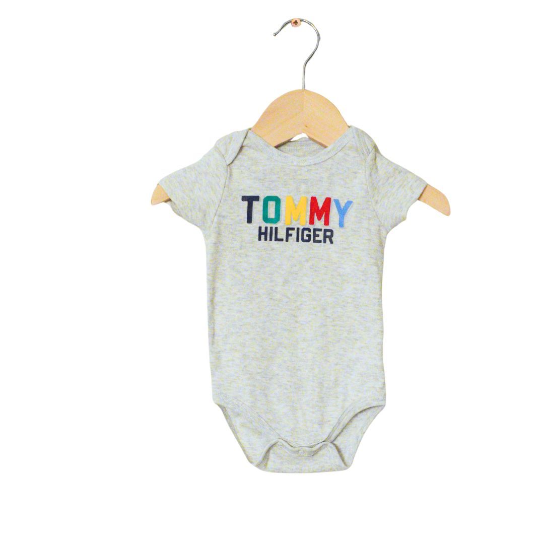 Body gris Tommy Hilfiger para niño, talla 3-6 m