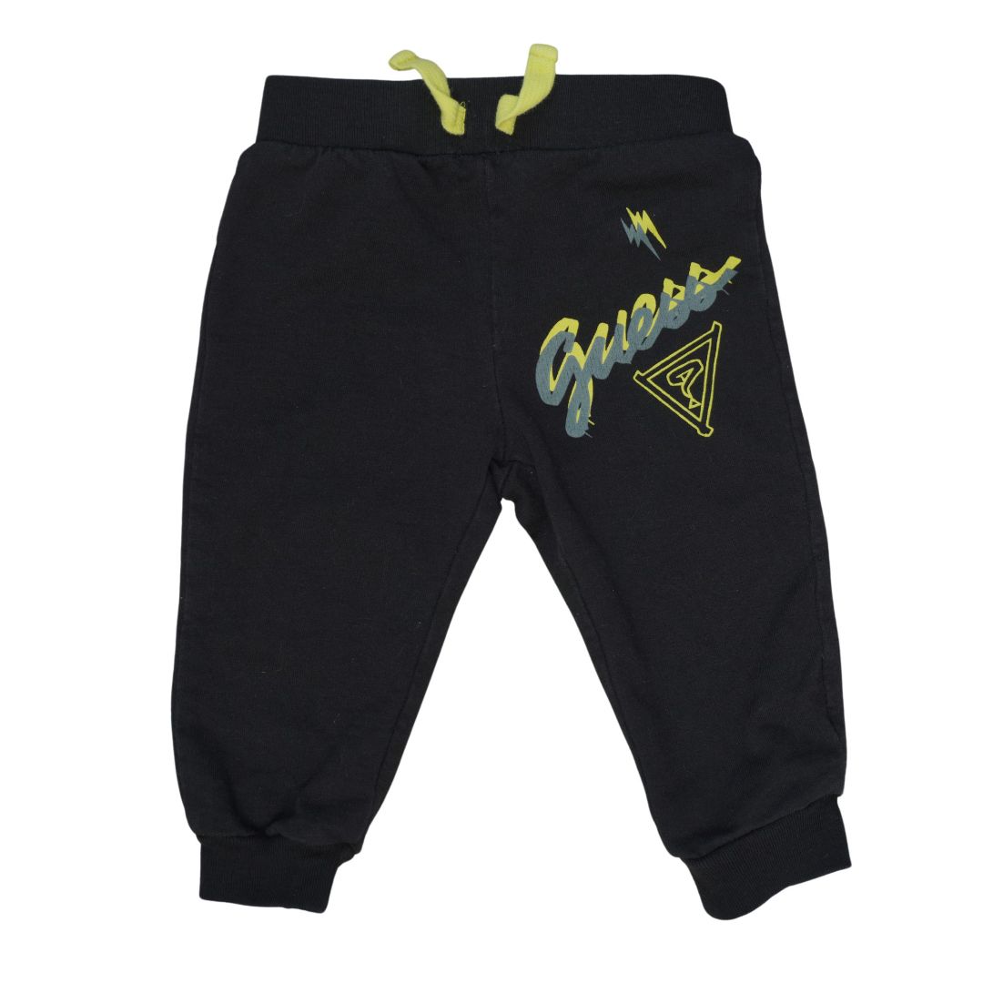 Baby Black Guess Pull-on Pants, 12 m