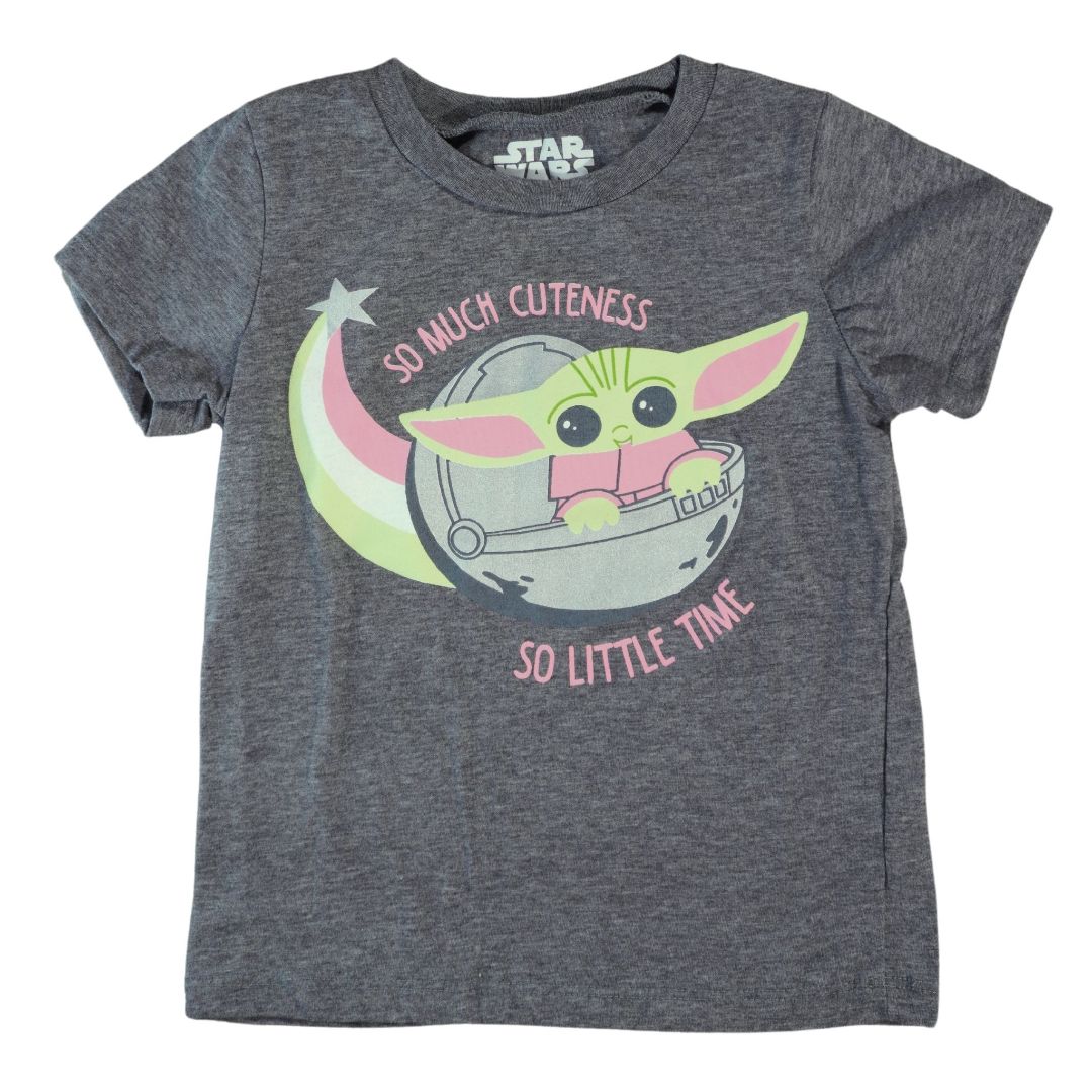 Camiseta infantil de Star Wars Grogu gris (talla 5)