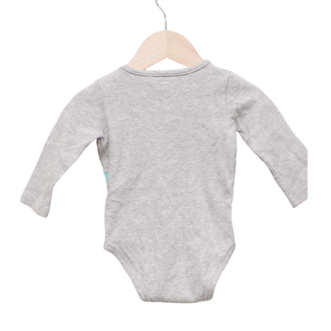 Gray Carter's Butterfly Long Sleeve Bodysuit, 9 m