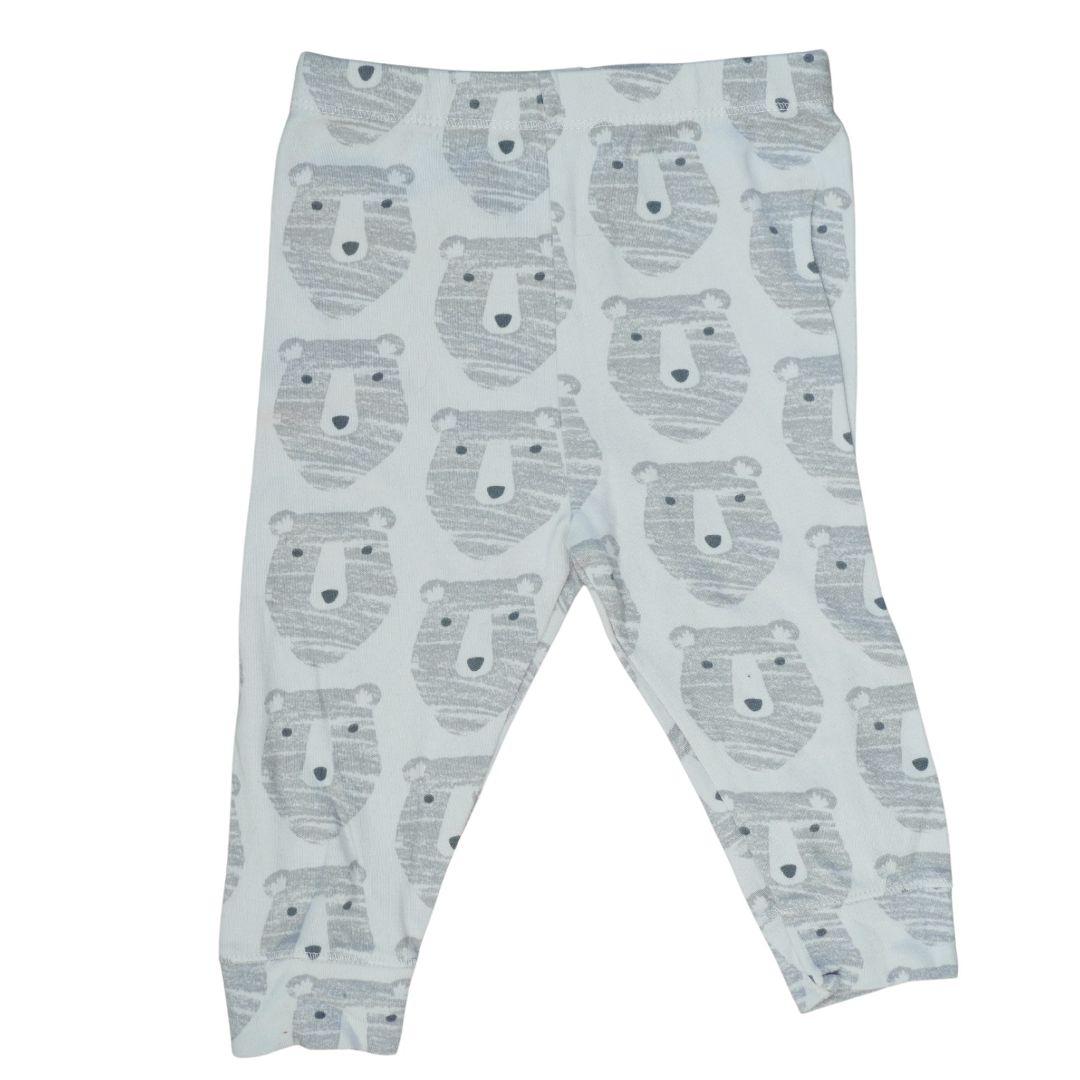 Baby Gray Cloud Island Bears Pull-on Pants, 6-9 m