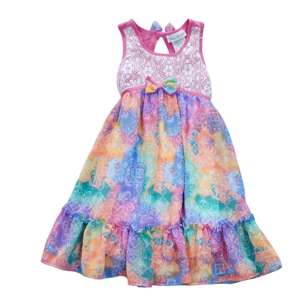 Vestido de verano rosa Jona Michelle para niña, 5