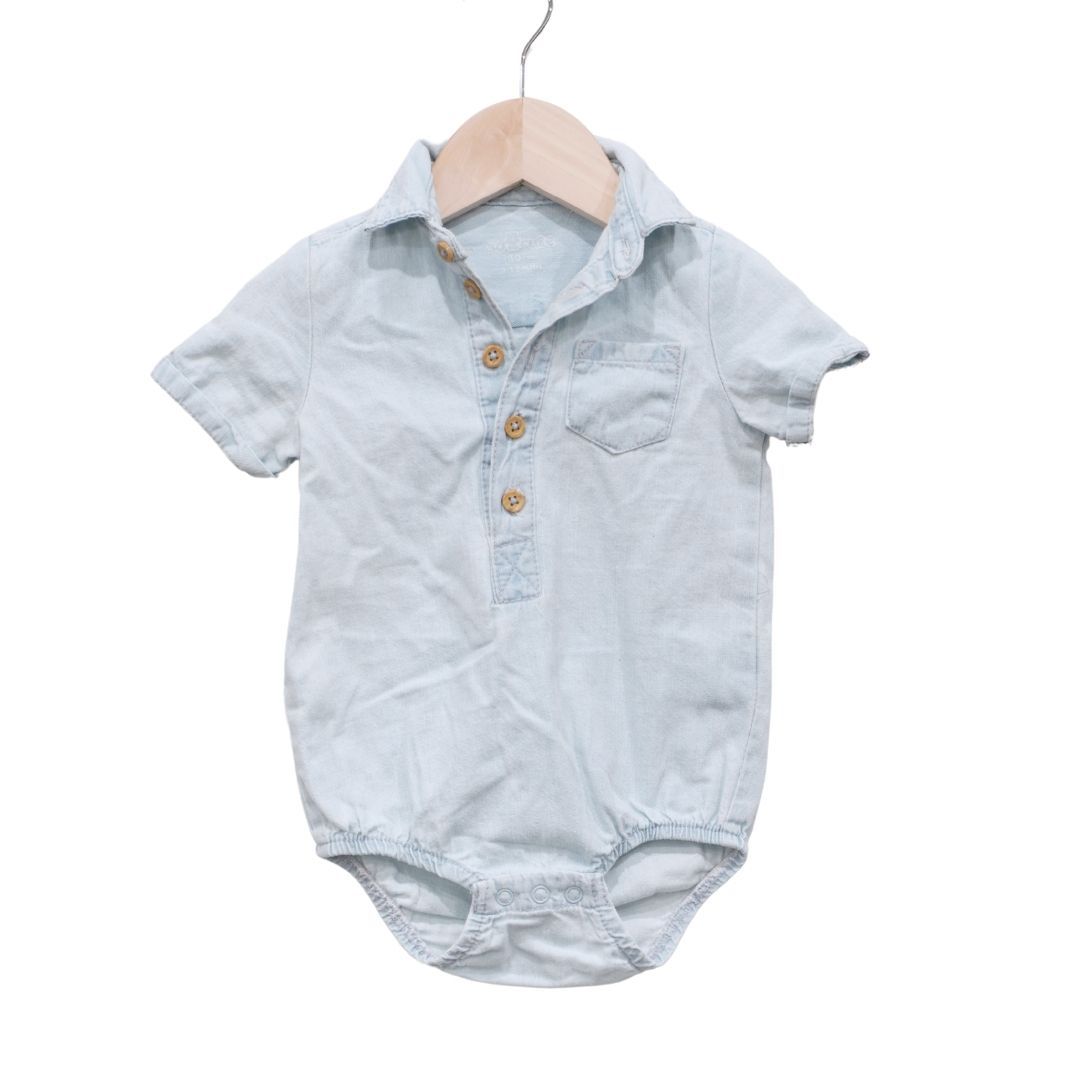 Blue So Cute Denim Bodysuit, 9-12 m