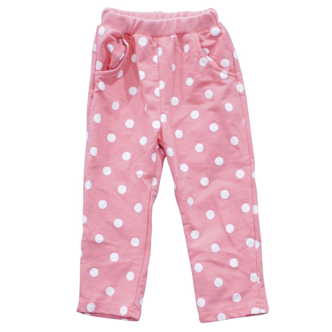 Pantalón de lunares rosas para bebé, 18-24 meses