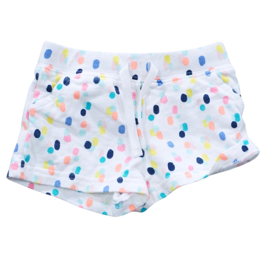 White Carter's Polka-dot Shorts, 12 m