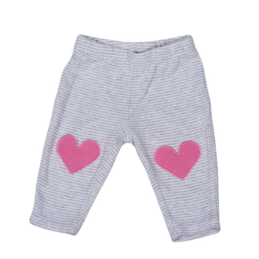 Pantalones de corazones a rayas de Baby Gray Carter's, recién nacido