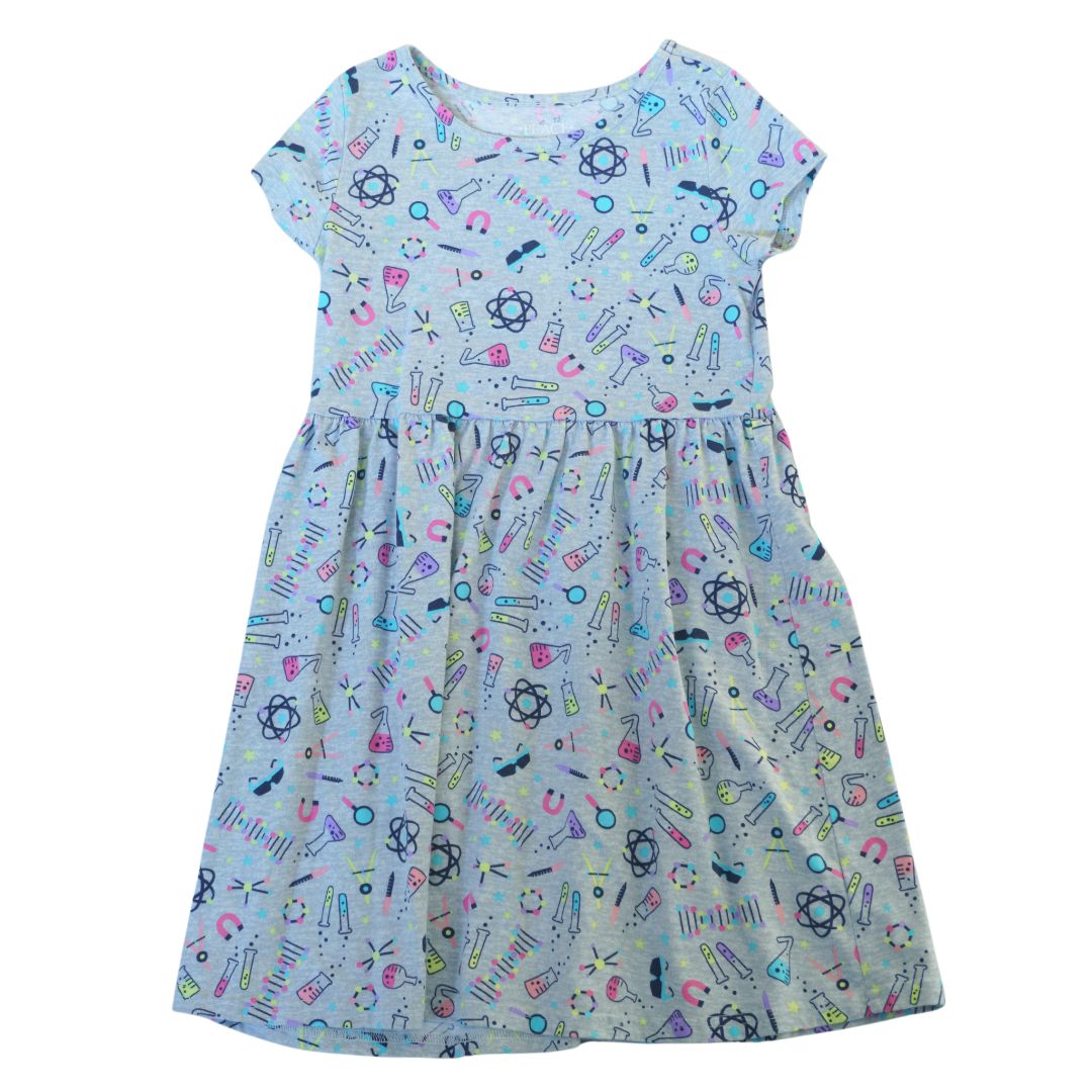 Kid's Gray The Children's Place Science Dress, 7/8