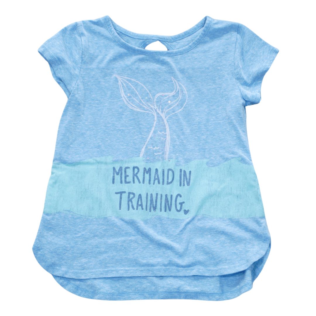 Kid's Blue Jumping Beans Mermaid in Training Tshirt, 5