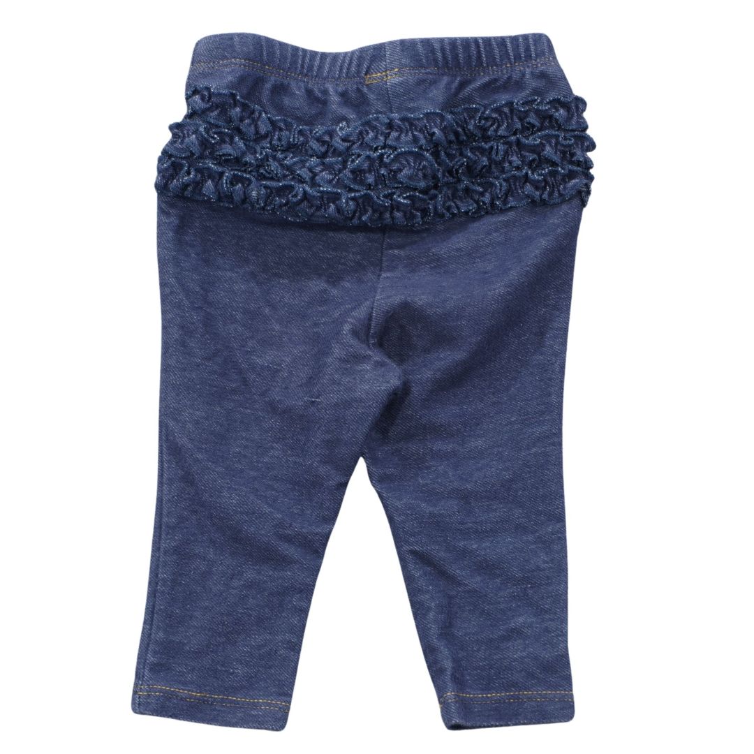 Leggings con volantes azules de Old Navy, talla 6-12 m