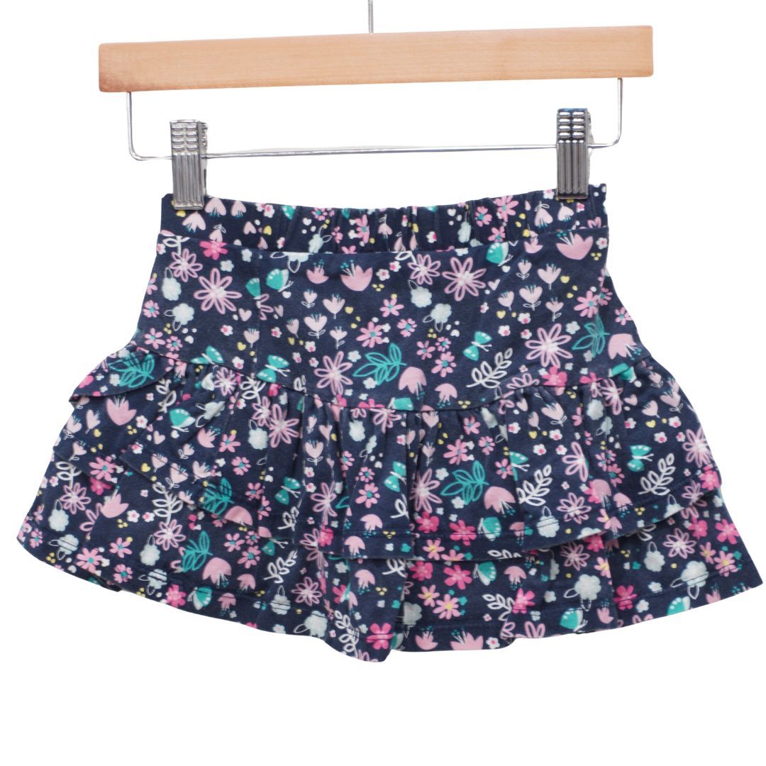 Jumping Beans - Blue Floral Skort, 5T