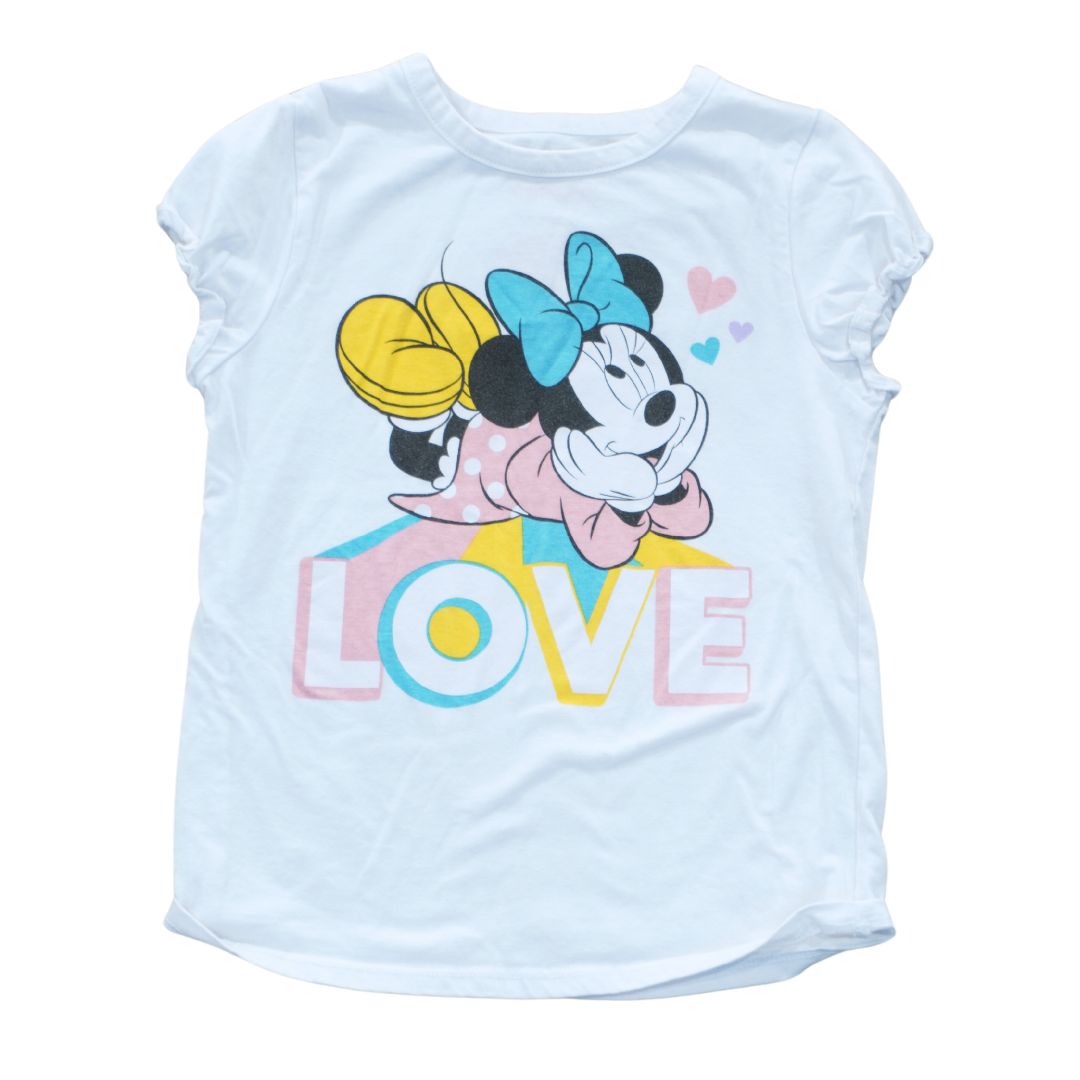 Kid's White Disney Junior Minnie Mouse T-Shirt, 5