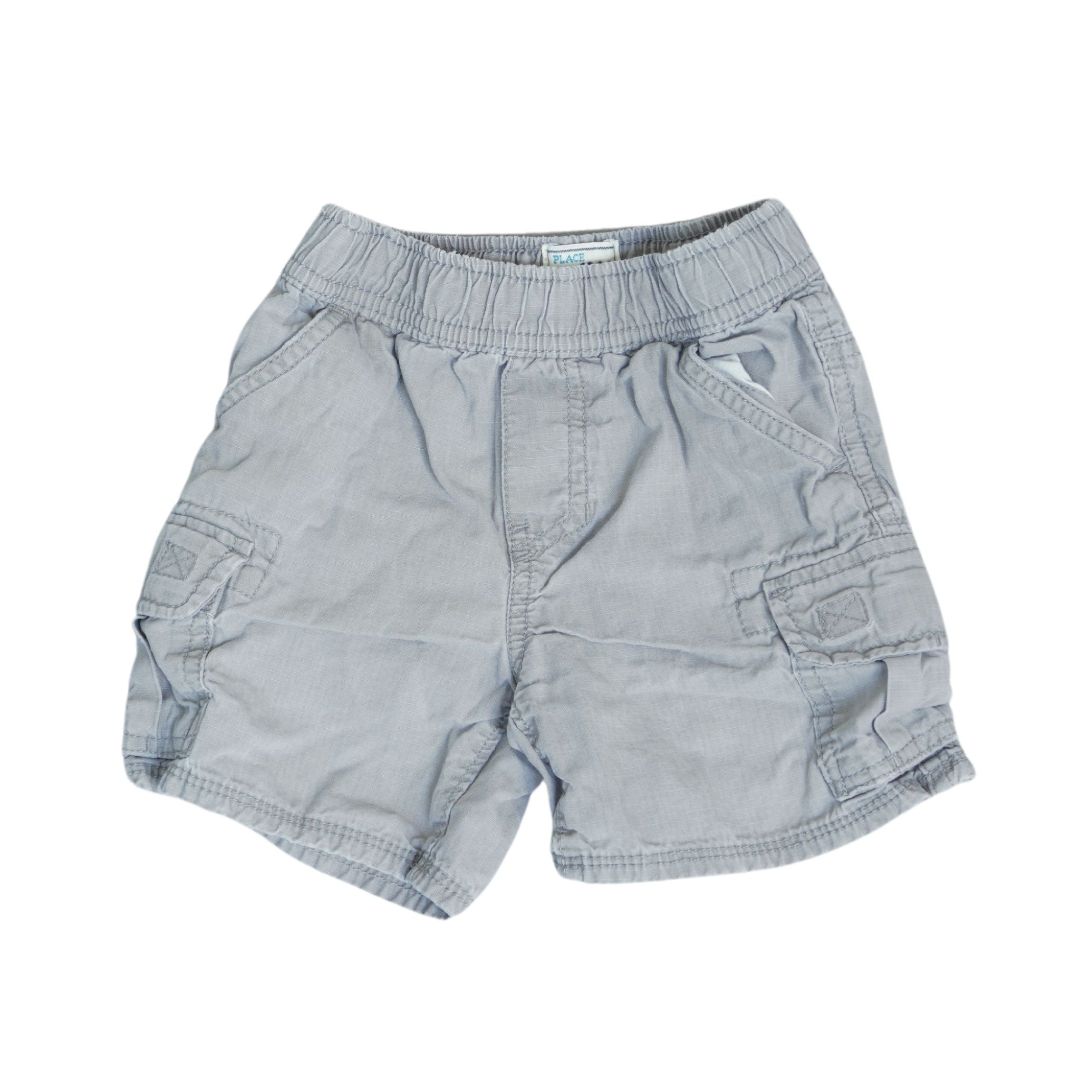 Toddler Gray The Children's Place Pull-on Cargo Shorts, 18-24 m