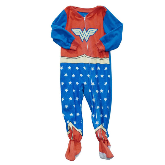 Pijama con pies de Wonder Woman de DC Comics para niña pequeña, 3T